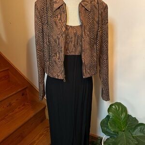 Vintage DJ Snakeskin Jacket and Dress Set